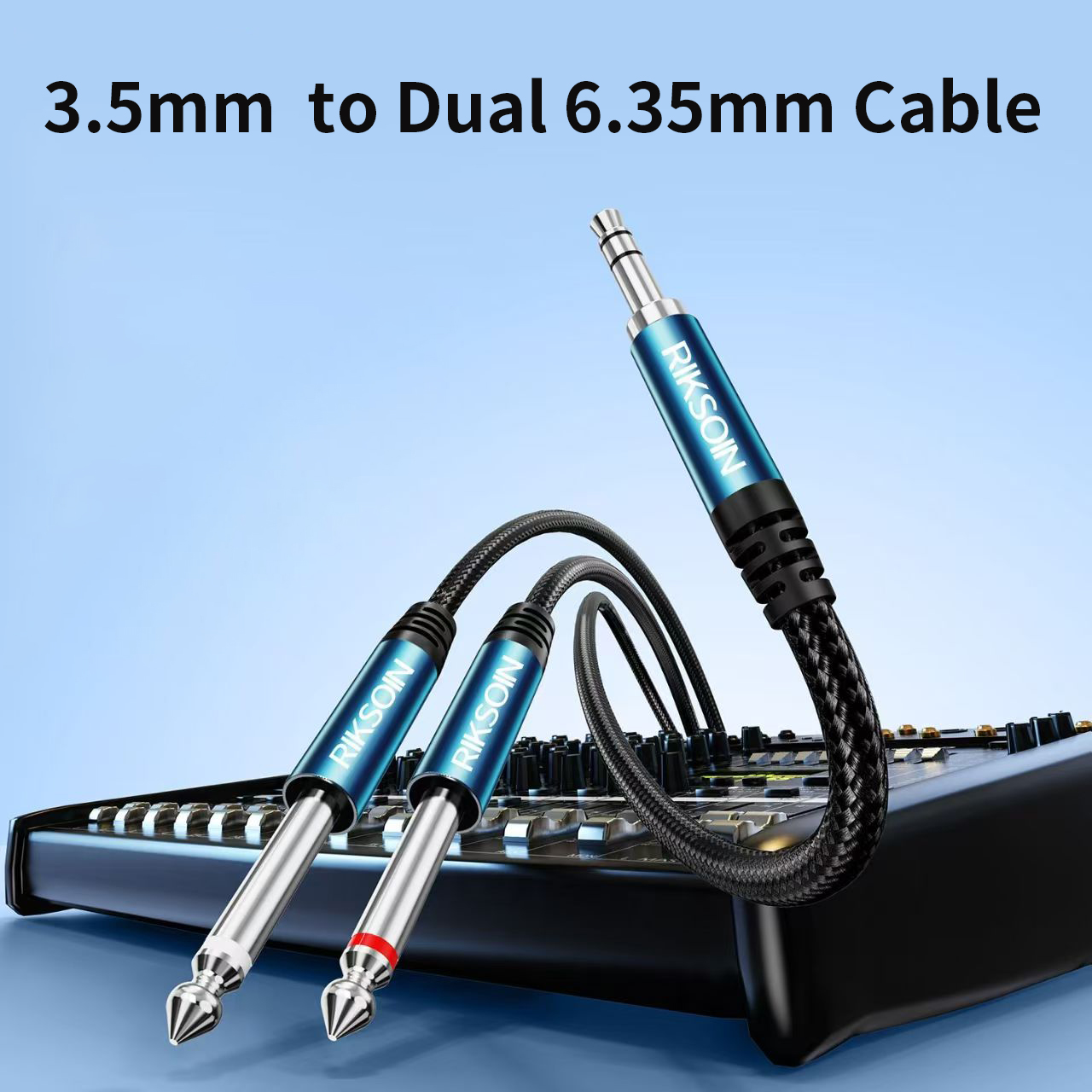 3.5mm TRS to Dual 6.35mm TS Br - Audio Splitter Y ulasan dan harga