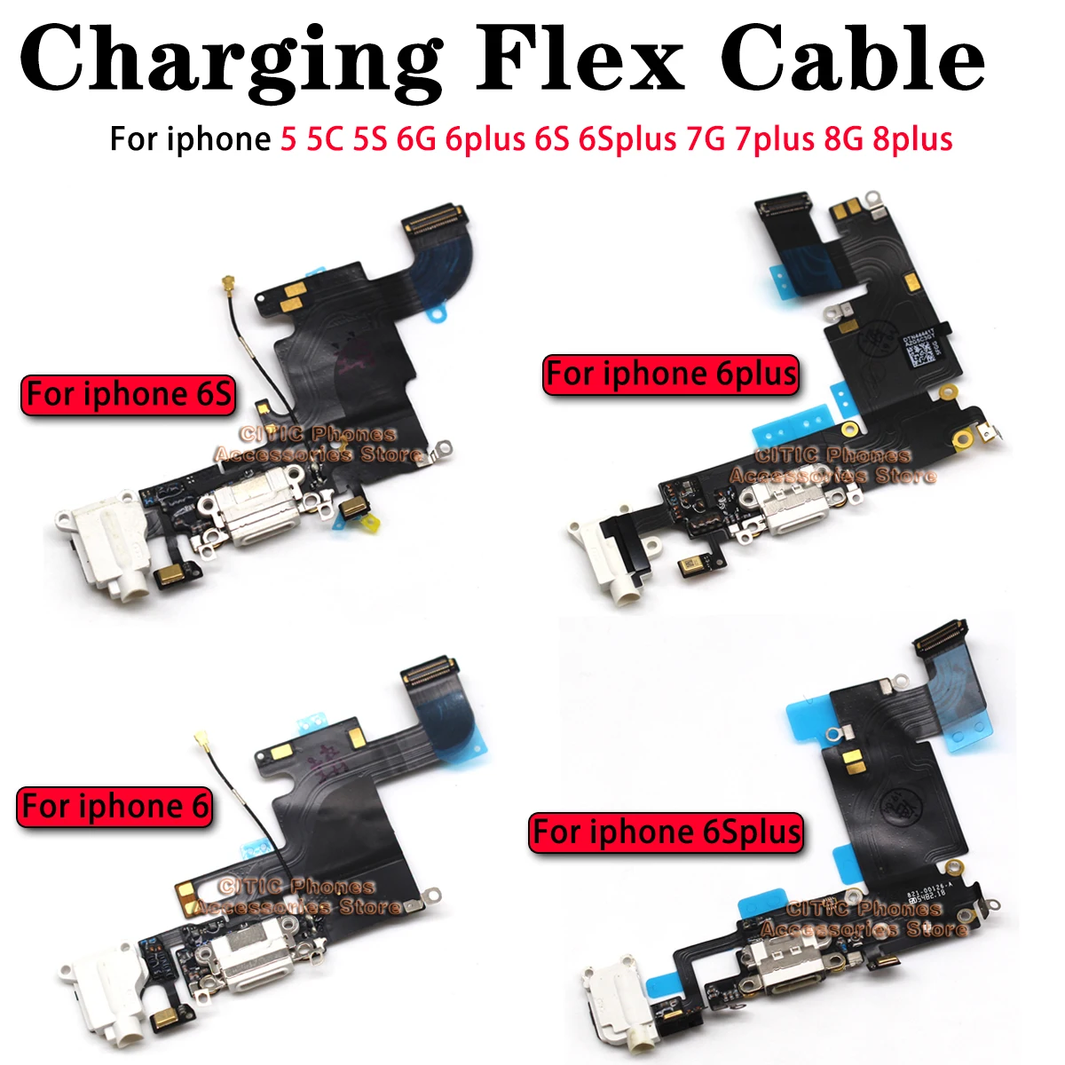 5pcs For iPhone 6 6S 7 8 Plus  - Wired Earphone Mic ulasan dan harga